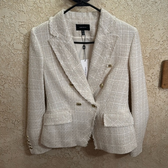 NWT Karen Millen Sparkle Tweed Military Blazer & Short Set - Picture 5 of 17